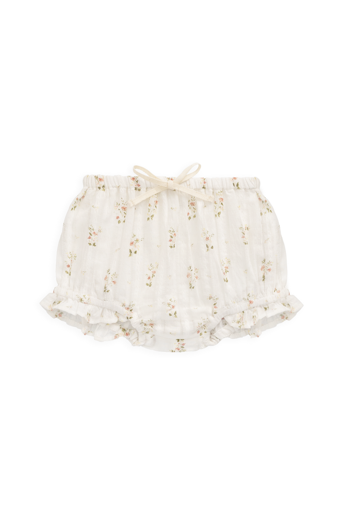Organic Cotton Frill Bloomer - Josepha Egret Childrens Bloomer from Jamie Kay USA