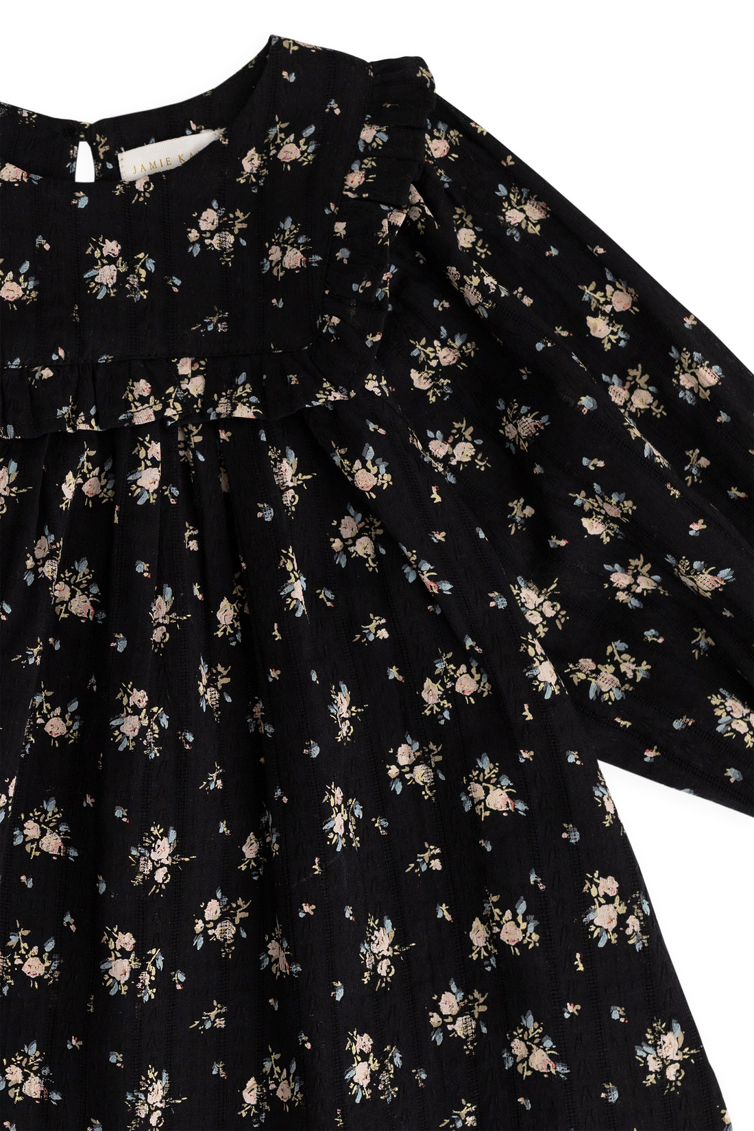 Organic Cotton Gianna Dress - Cassie Caviar Childrens Dress from Jamie Kay USA