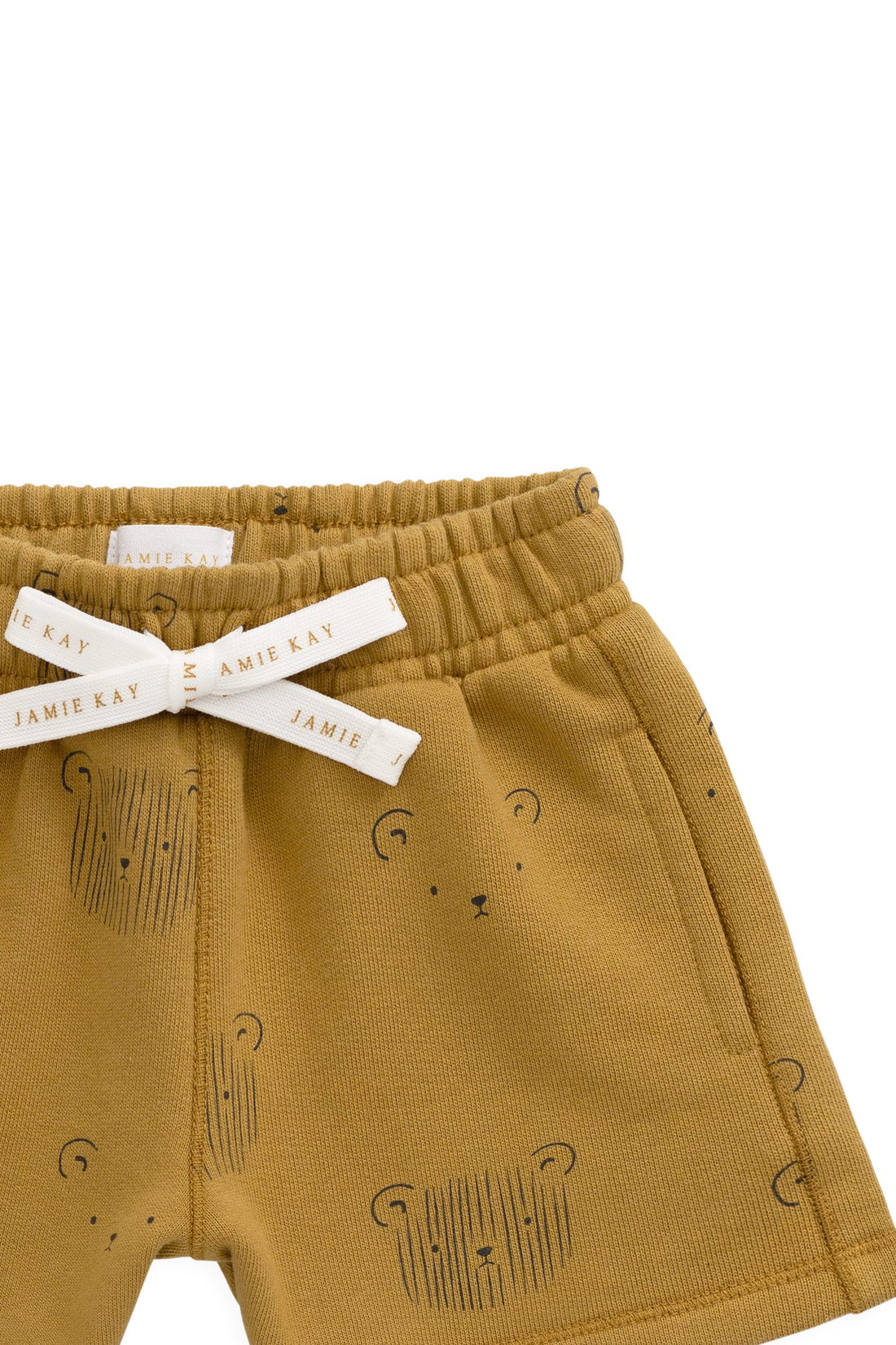 Organic Cotton Jalen Short - Buckwheat Teddy Face Childrens Shorts from Jamie Kay USA