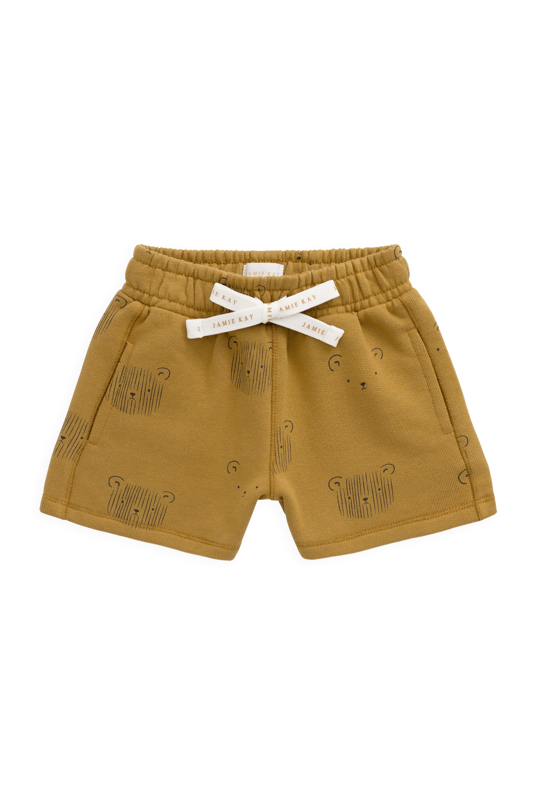 Organic Cotton Jalen Short - Buckwheat Teddy Face Childrens Shorts from Jamie Kay USA