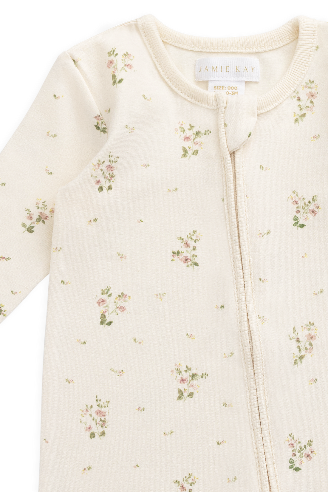Organic Cotton Jude Onepiece - Josepha Egret Small – Jamie Kay USA