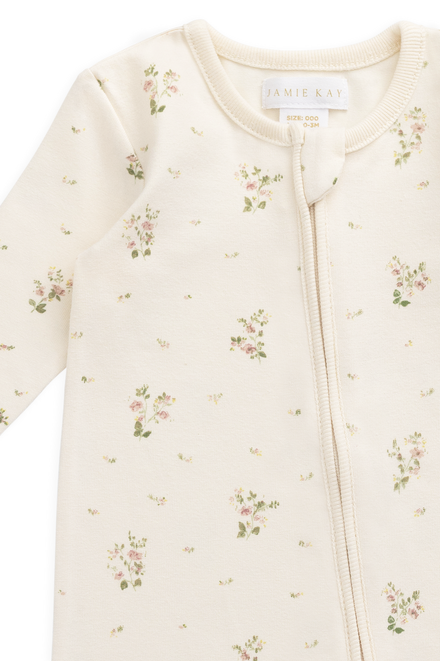 Organic Cotton Jude Onepiece - Josepha Egret Small – Jamie Kay USA