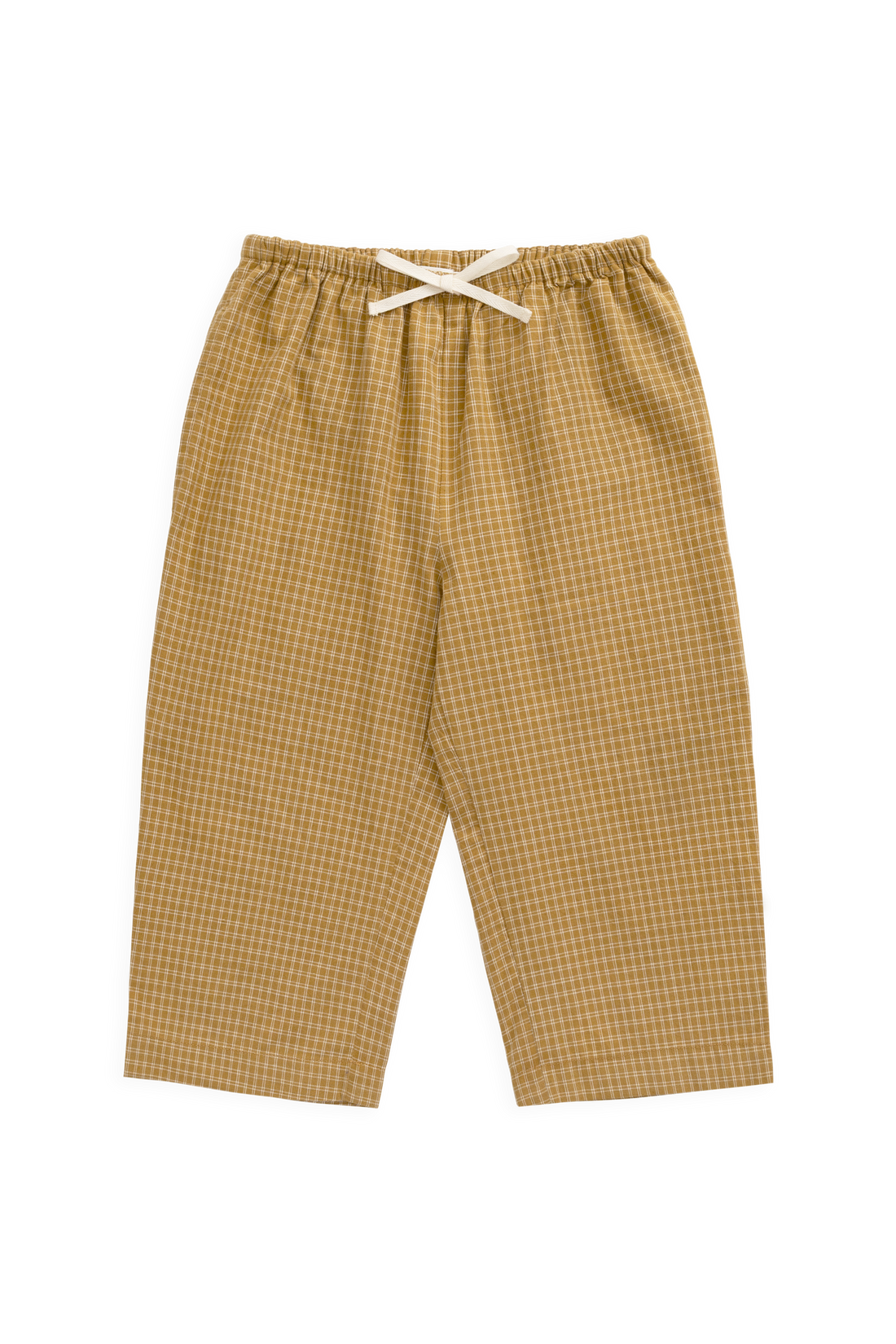 Organic Cotton Kenji Pant - Windowpane Check Buckwheat Childrens Pant from Jamie Kay USA