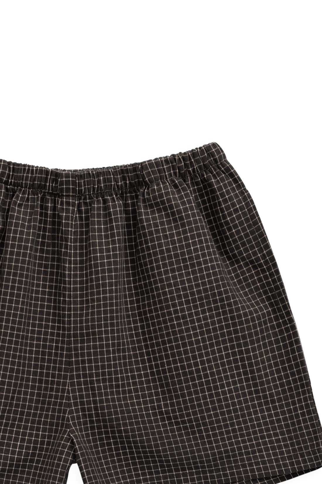Organic Cotton Wilder Short - Basalt Grid Childrens Shorts from Jamie Kay USA