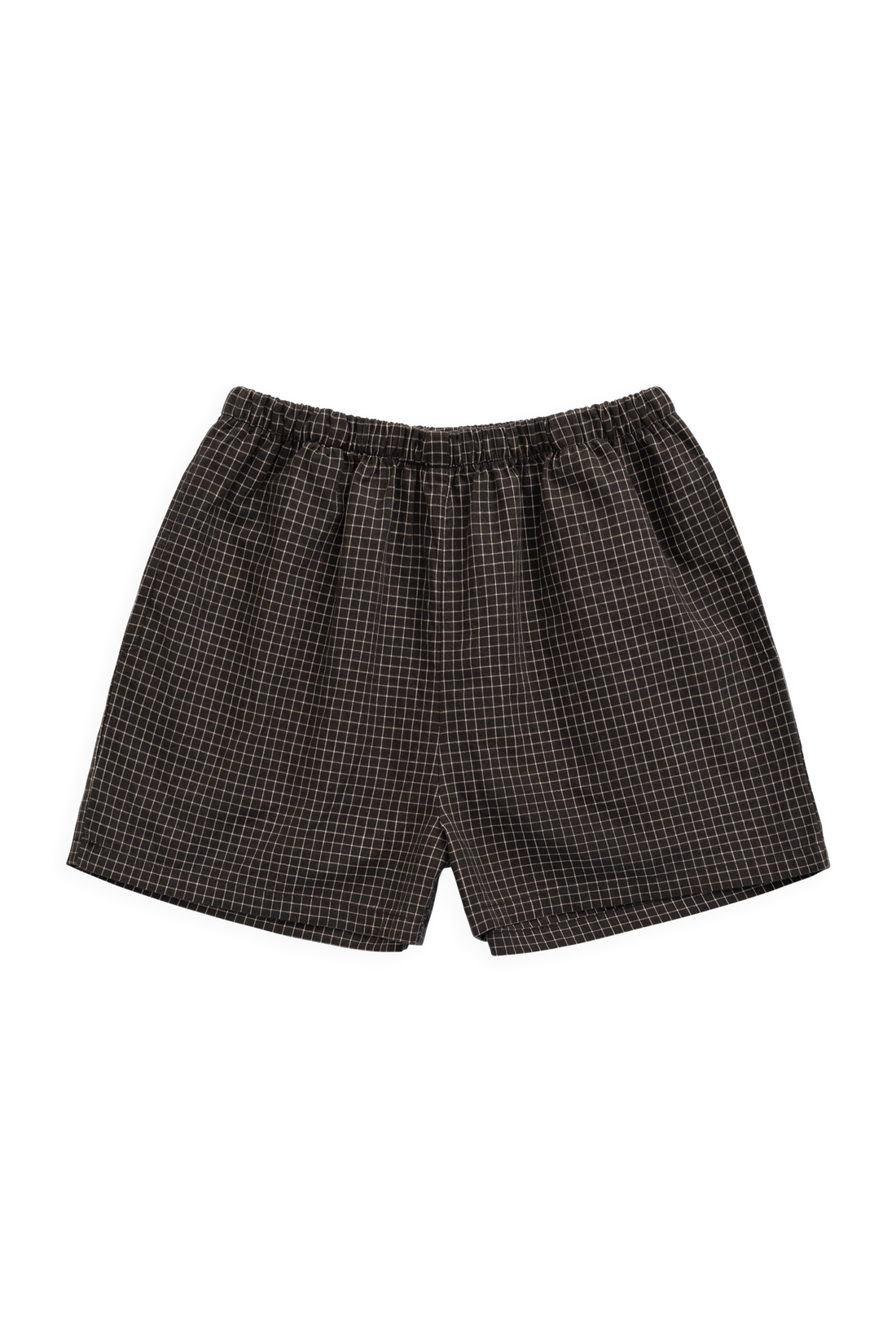 Organic Cotton Wilder Short - Basalt Grid Childrens Shorts from Jamie Kay USA