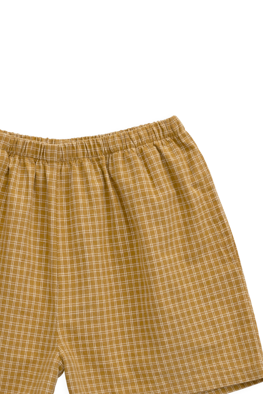 Organic Cotton Wilder Short - Windowpane Check Buckwheat Childrens Short from Jamie Kay USA