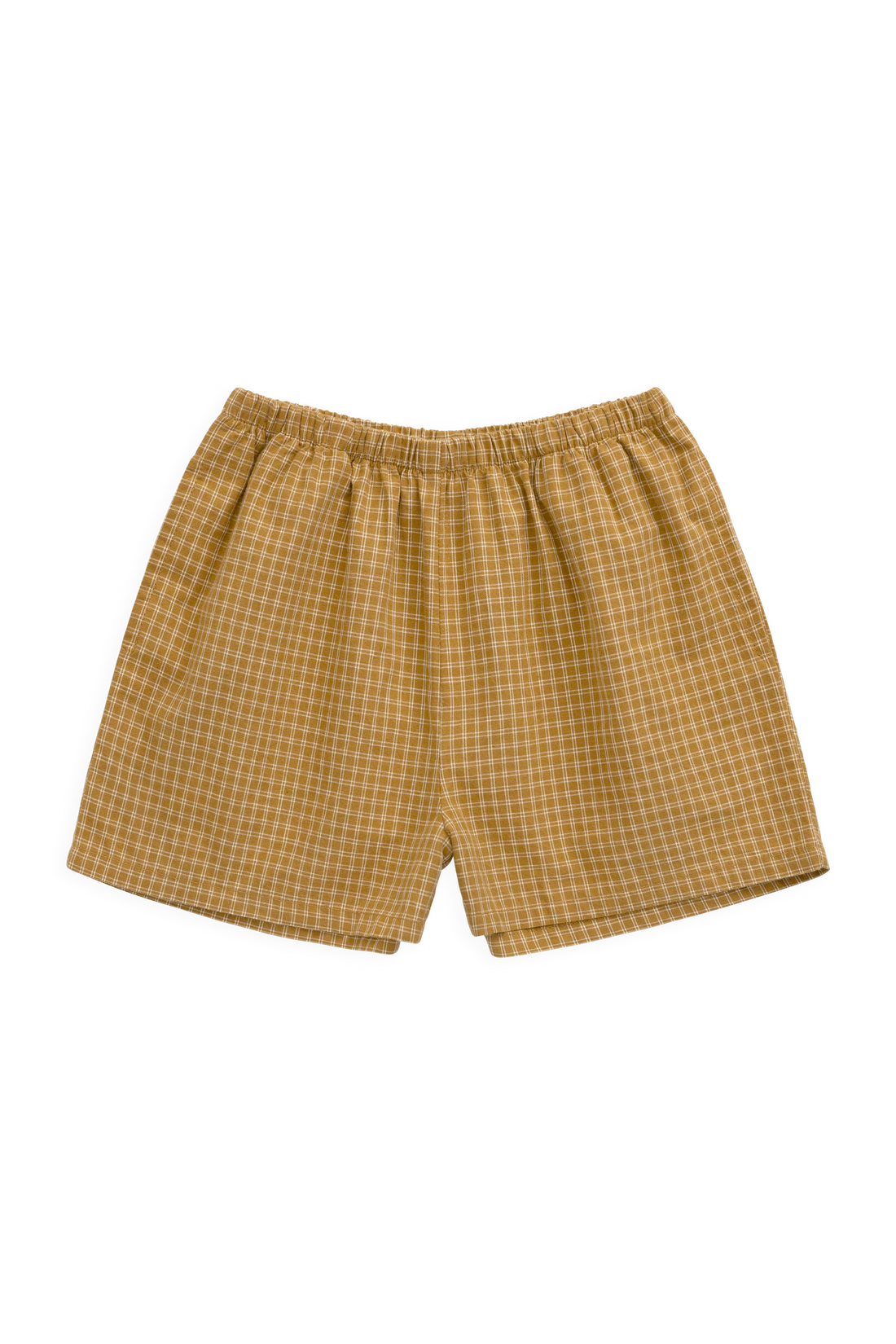 Organic Cotton Wilder Short - Windowpane Check Buckwheat Childrens Short from Jamie Kay USA