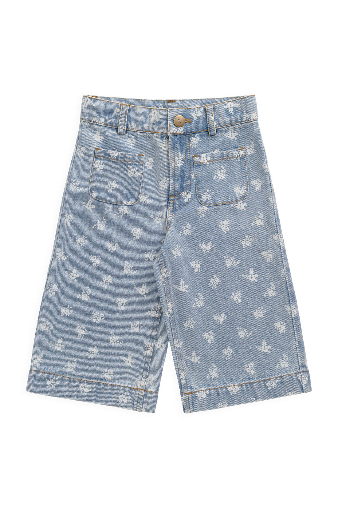 Theodora Pant - Tully Floral Denim Childrens Pant from Jamie Kay USA