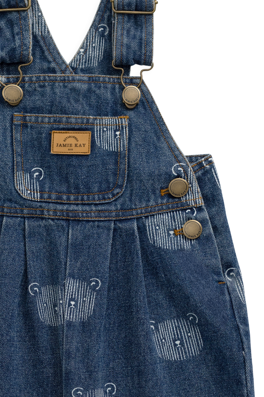 Wilson Overall - Teddy Face Denim Childrens Overall from Jamie Kay USA