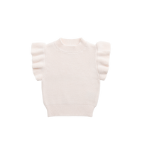 Caroline Frill Vest - Berry Cream Childrens Top from Jamie Kay USA