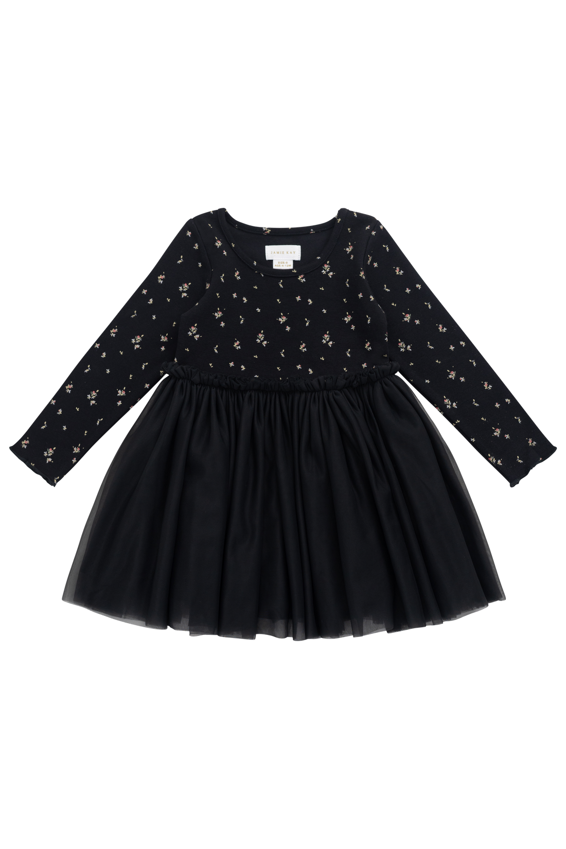 Anna Tulle Dress - Dina Ebony Childrens Dress from Jamie Kay USA