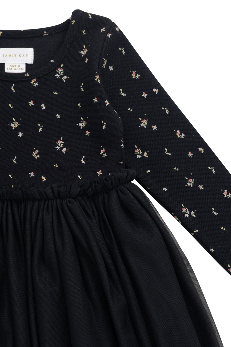 Anna Tulle Dress - Dina Ebony Childrens Dress from Jamie Kay USA