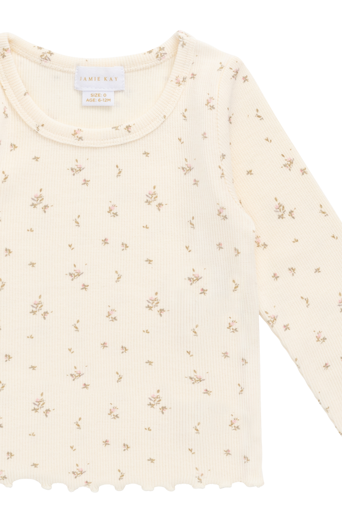 Organic Cotton Fine Rib Agathe Top - Dina Antique Childrens Top from Jamie Kay USA