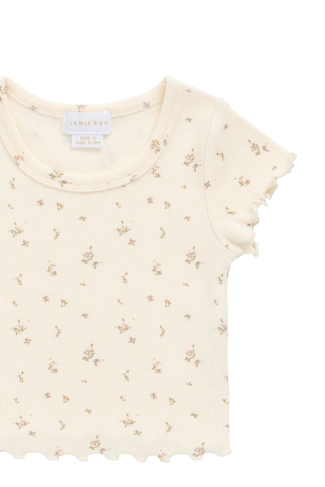 Organic Cotton Fine Rib Ines Top - Dina Antique Childrens Top from Jamie Kay USA