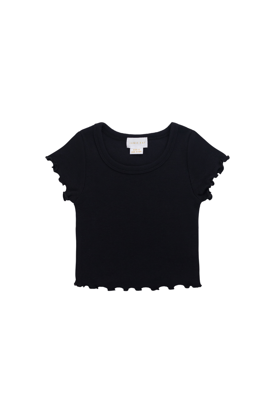 トップス Bebe Organic Ines top 6y Organic Cotton Fine Rib Ines Top - Ebony – Jamie Kay USA