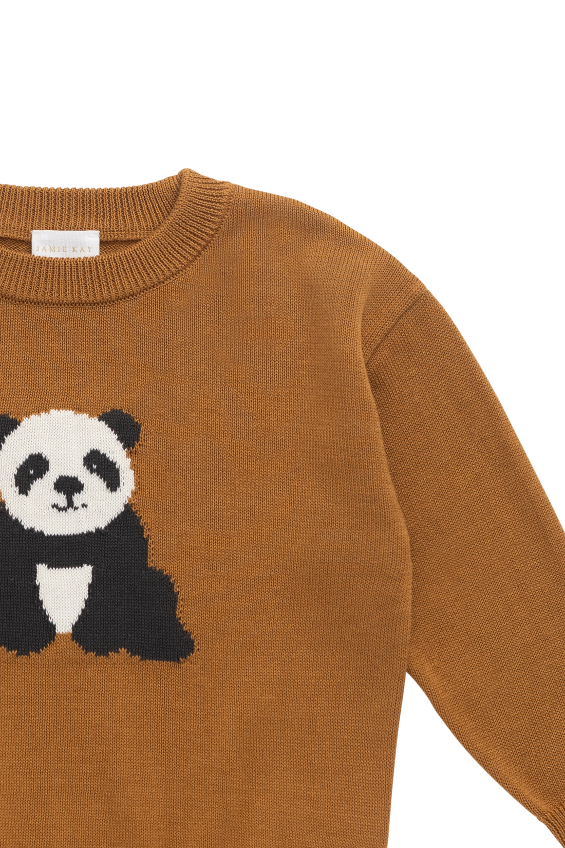 Panda Knit Jumper - Suede Childrens Jumper from Jamie Kay USA