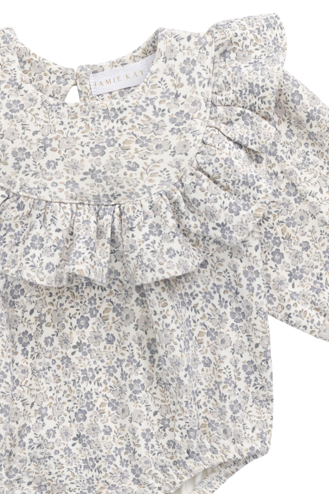 Organic Cotton Aurora Playsuit - Tully Grey Childrens Playsuit from Jamie Kay USA
