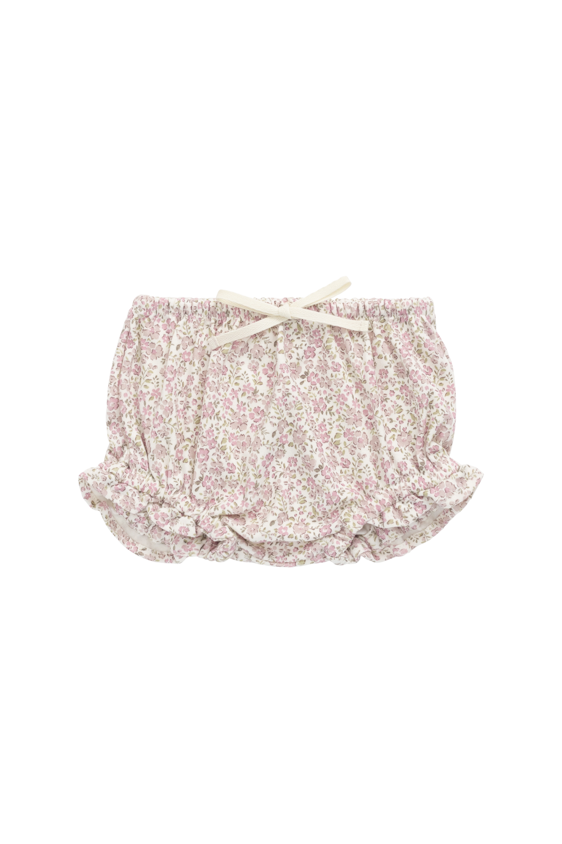Organic Cotton Frill Bloomer - Tully Mauve Childrens Bloomer from Jamie Kay USA