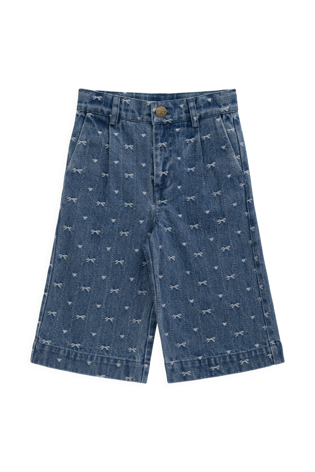 Calianna Pant - Amour Bows Denim Childrens Pants from Jamie Kay USA