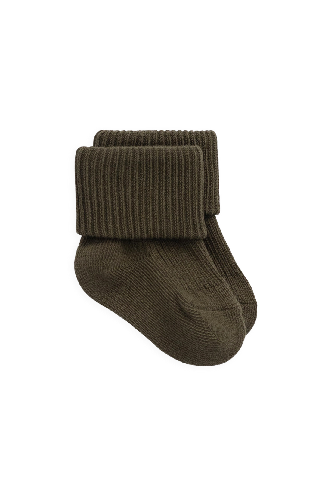 Classic Rib Sock - Deep Olive Childrens Socks from Jamie Kay USA