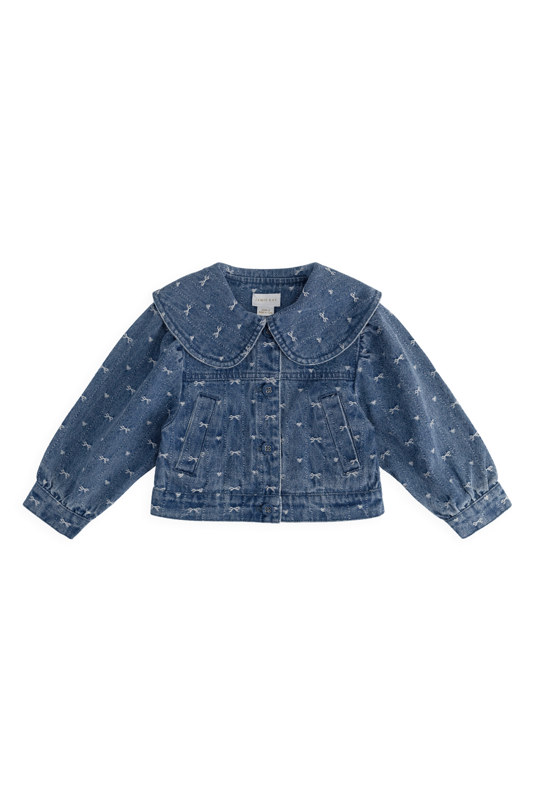 Elka Jacket - Amour Bows Denim Childrens Jacket from Jamie Kay USA