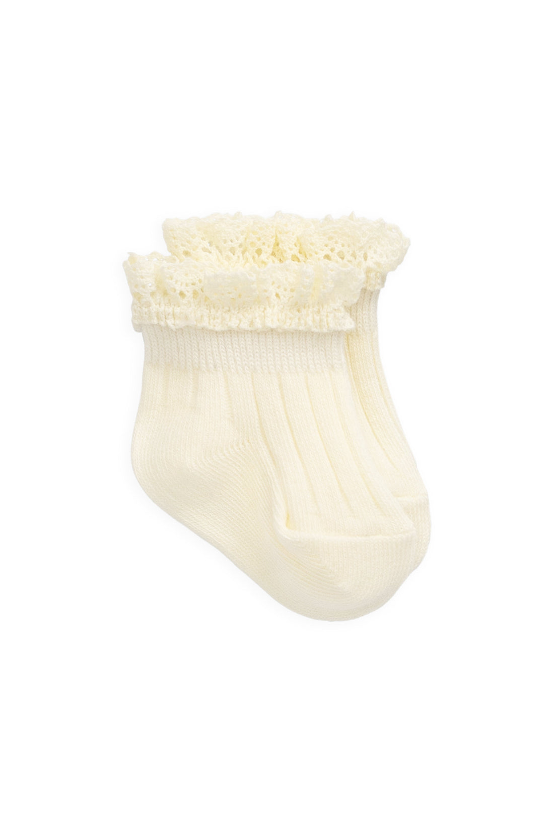 Emily Ankle Sock - Parchment Childrens Sock from Jamie Kay USA