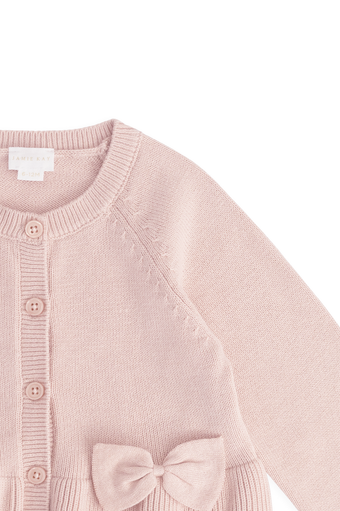 Lyla Cardigan - Shell Pink Childrens Cardigan from Jamie Kay USA