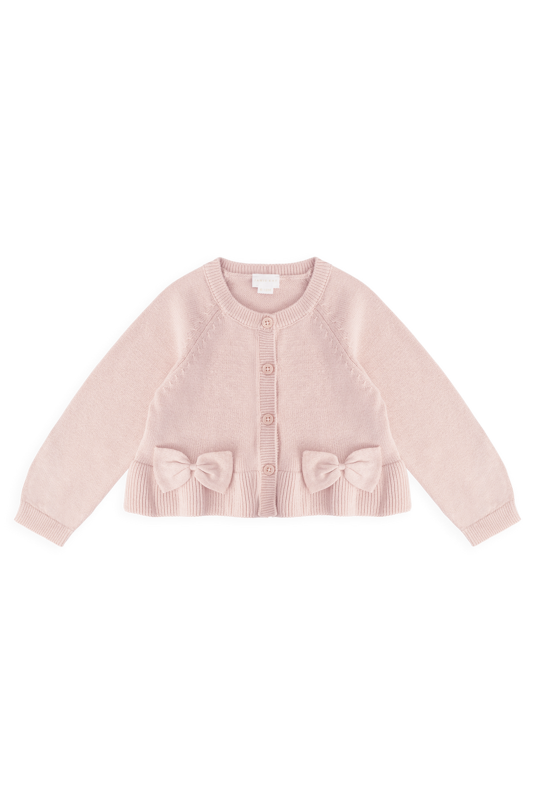Lyla Cardigan - Shell Pink Childrens Cardigan from Jamie Kay USA
