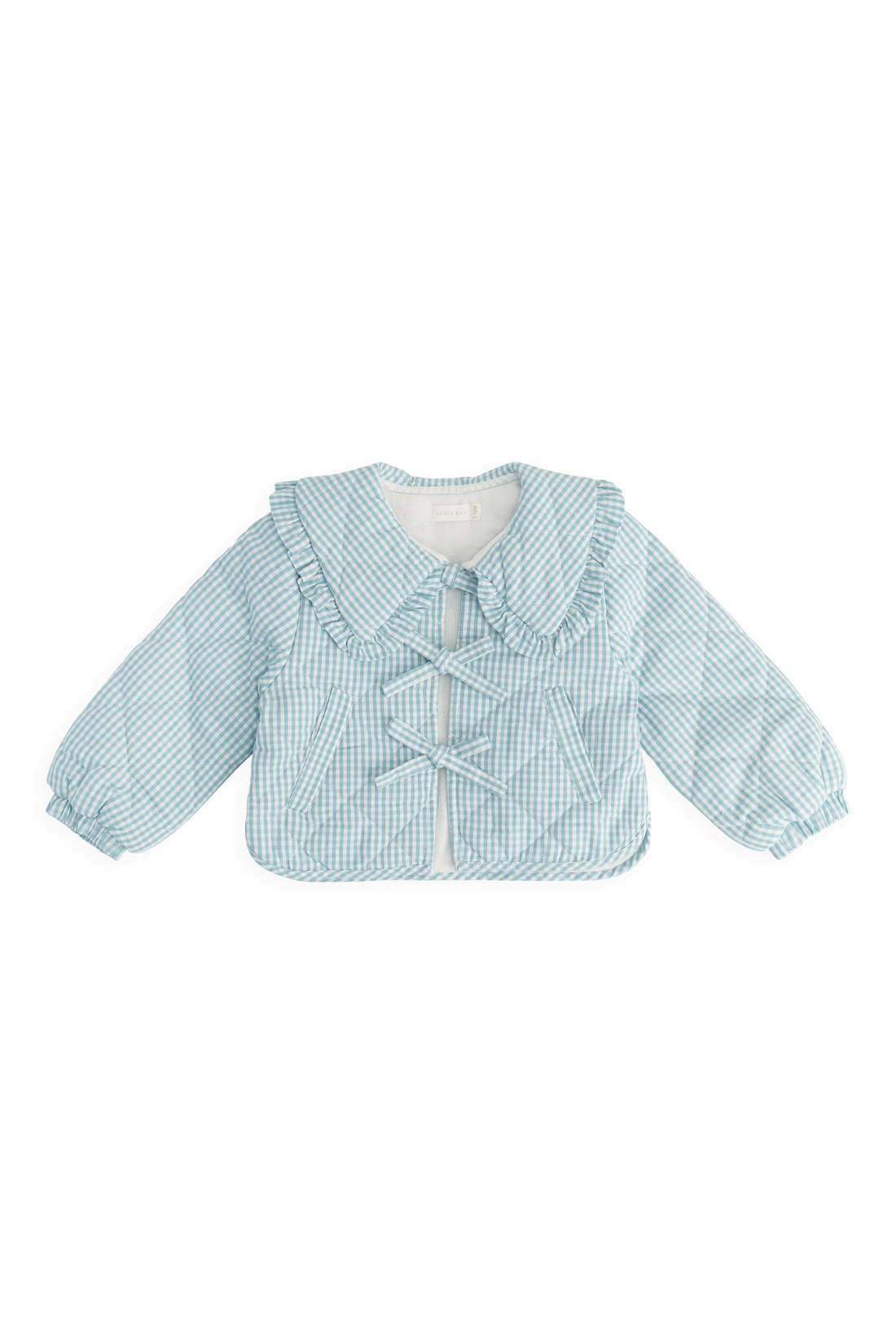 Mariette Jacket - Sky Gray Gingham Childrens Jacket from Jamie Kay USA