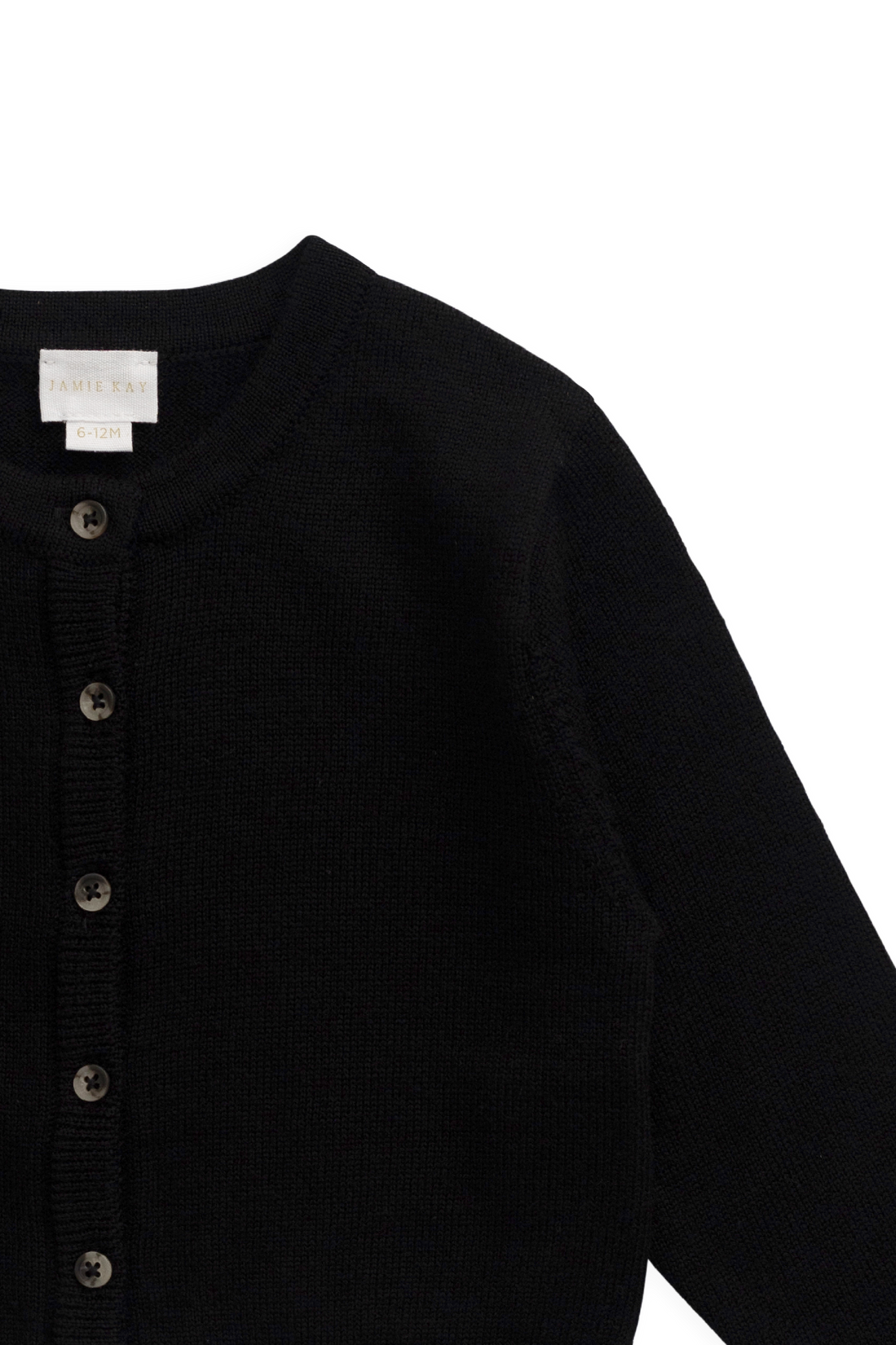 Merino Camille Cardigan - Black Childrens Cardigan from Jamie Kay USA