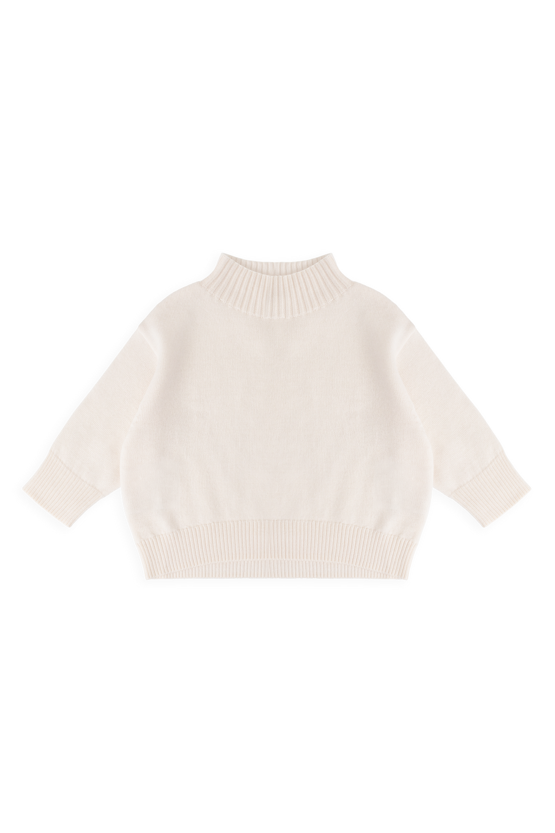 Merino Turtleneck Jumper - Ivory Childrens Jumper from Jamie Kay USA