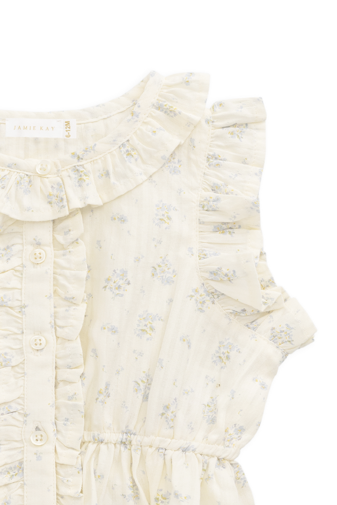 Organic Cotton Calianna Top - Justine Vanilla Sky Childrens Top from Jamie Kay USA