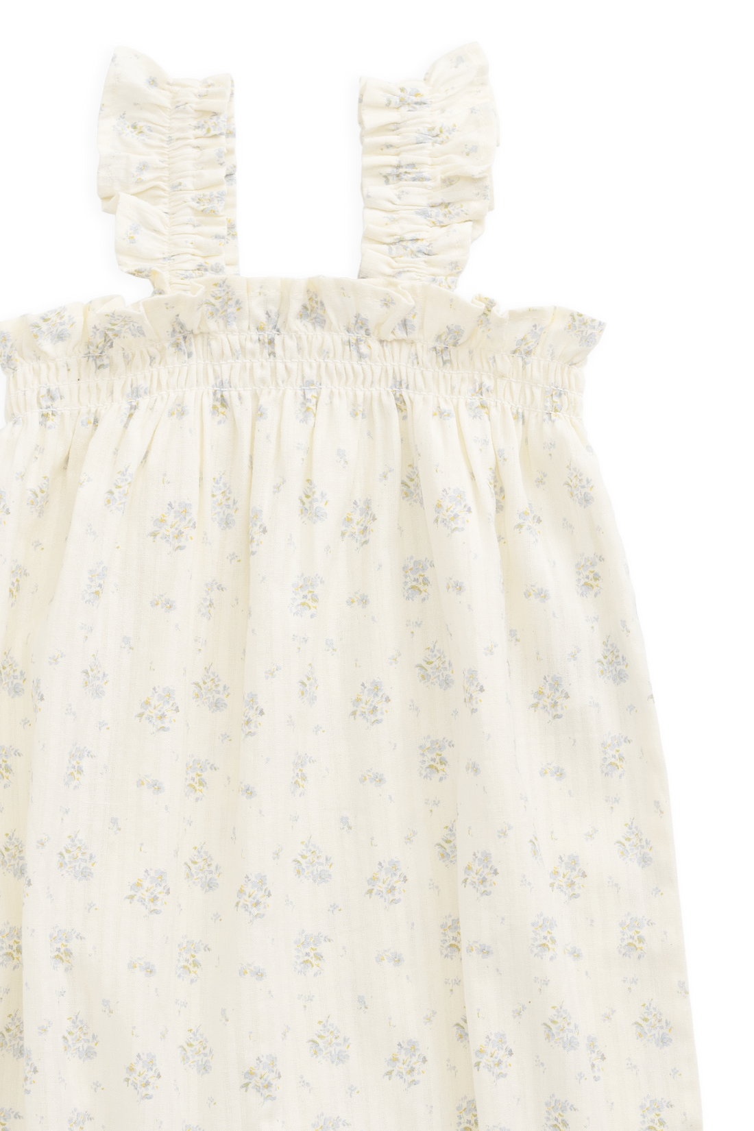 Organic Cotton Catalina Playsuit - Justine Vanilla Sky Childrens Playsuit from Jamie Kay USA
