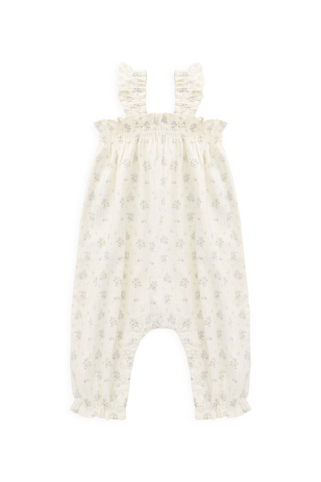 Organic Cotton Catalina Playsuit - Justine Vanilla Sky Childrens Playsuit from Jamie Kay USA