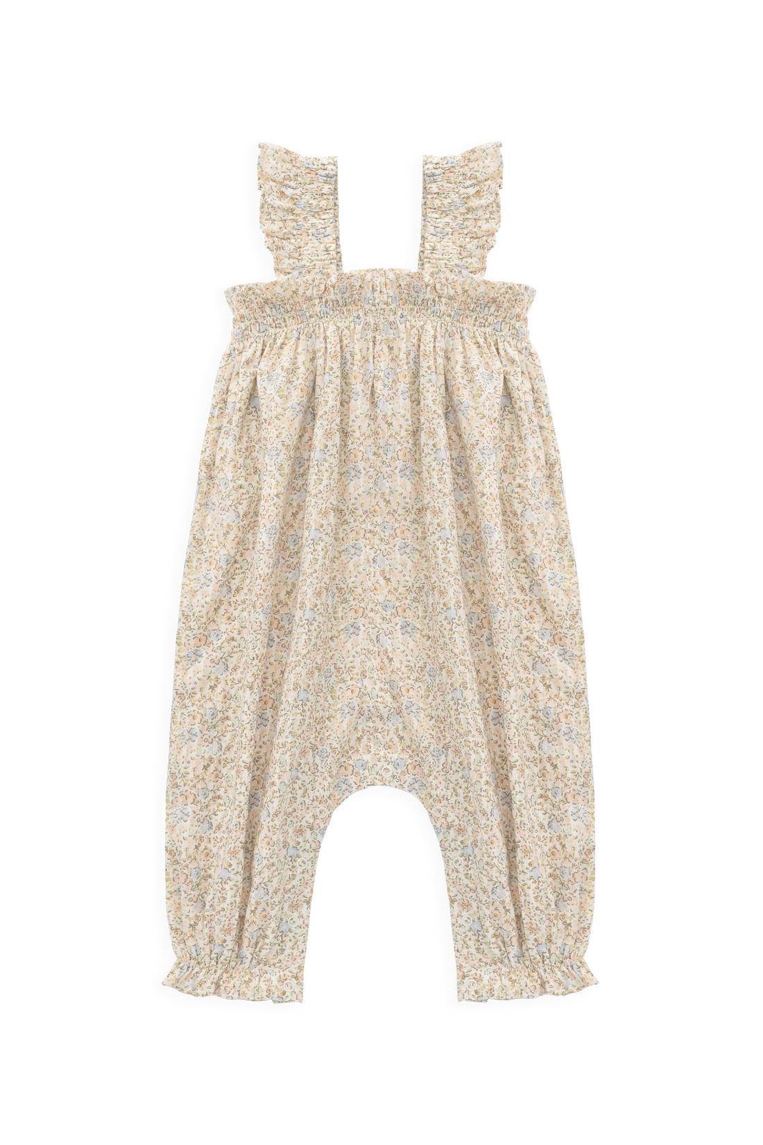 Organic Cotton Catalina Playsuit - Tully Peach Childrens Playsuit from Jamie Kay USA