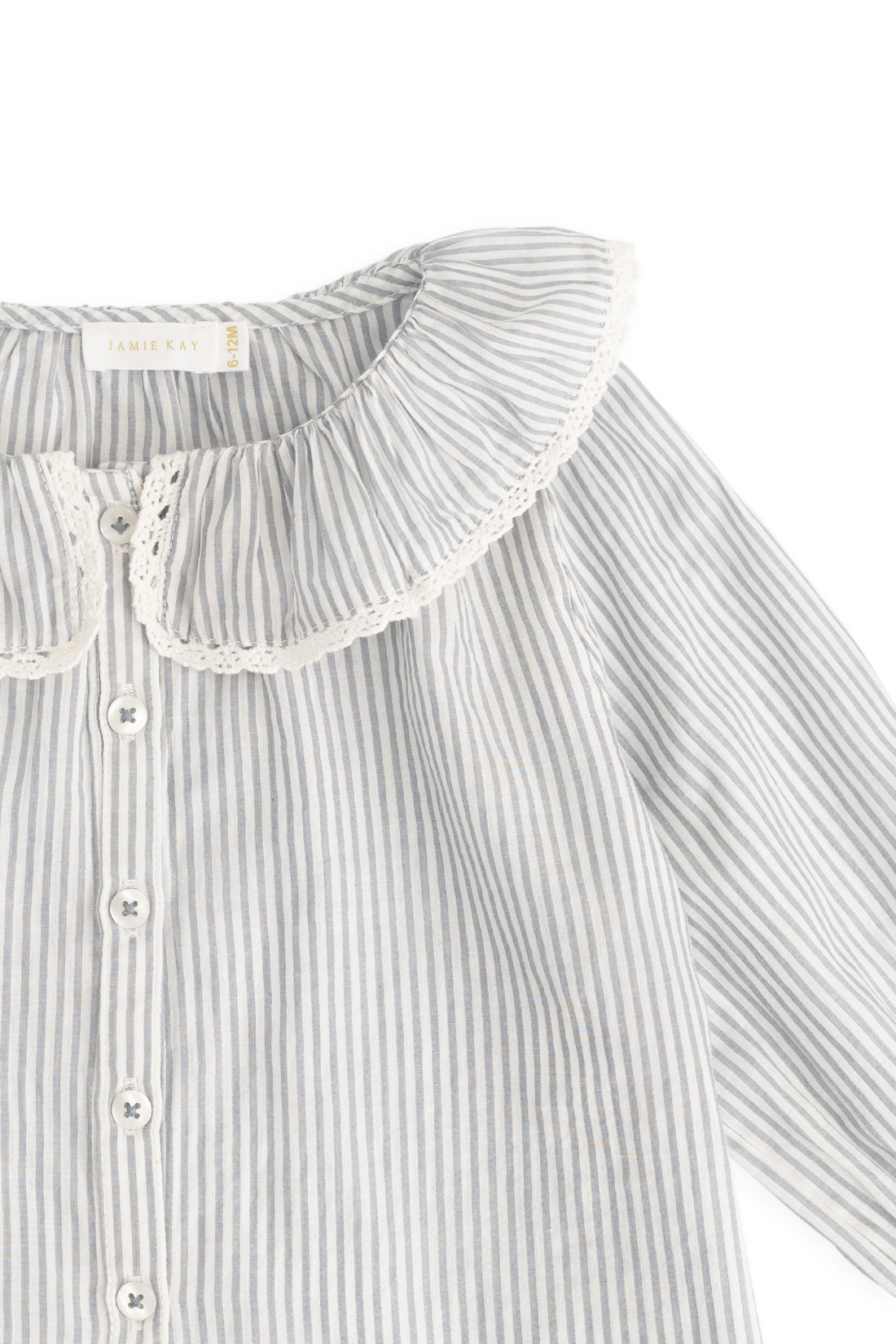 Organic Cotton Dovie Blouse - Harbour Stripe Childrens Top from Jamie Kay USA