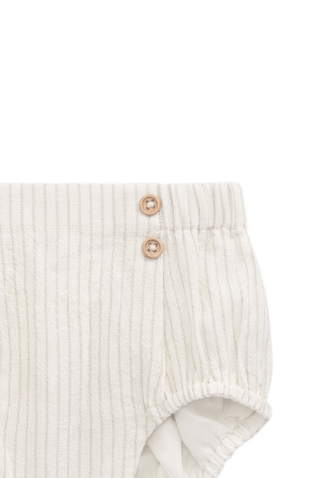 Organic Cotton Eliane Bloomer - Mini Pinstripe Cloud / Duck Egg Blue Childrens Bloomer from Jamie Kay USA