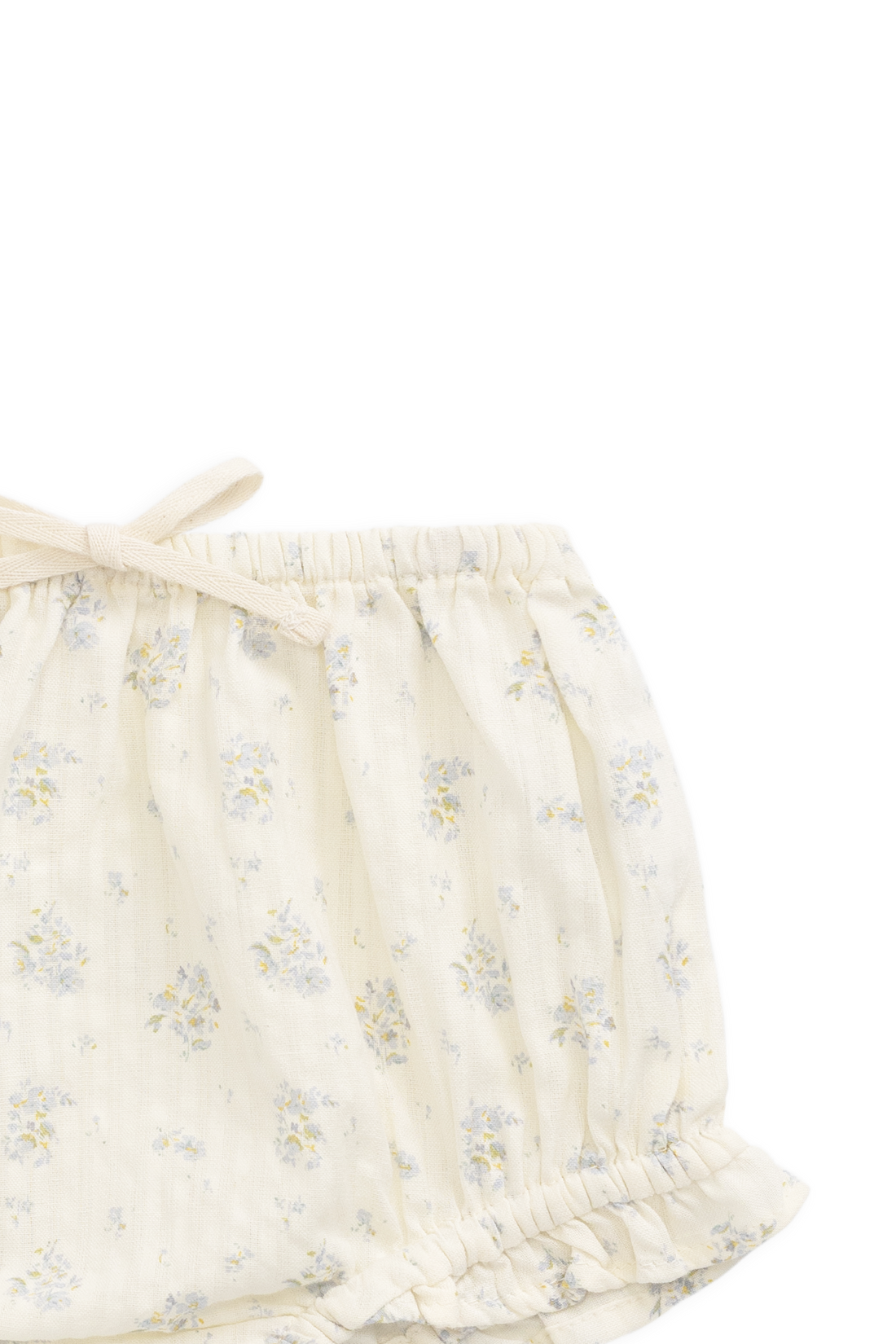 Organic Cotton Frill Bloomer - Justine Vanilla Sky Childrens Bloomer from Jamie Kay USA