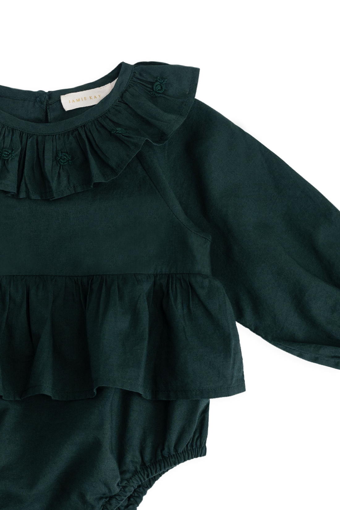 Organic Cotton Hartlen Playsuit - Deep Fern Childrens Playsuit from Jamie Kay USA