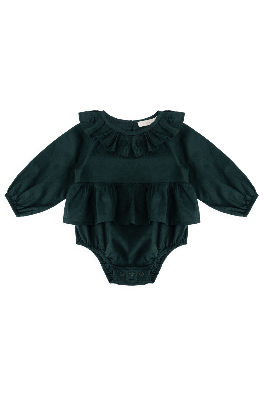 Organic Cotton Hartlen Playsuit - Deep Fern Childrens Playsuit from Jamie Kay USA