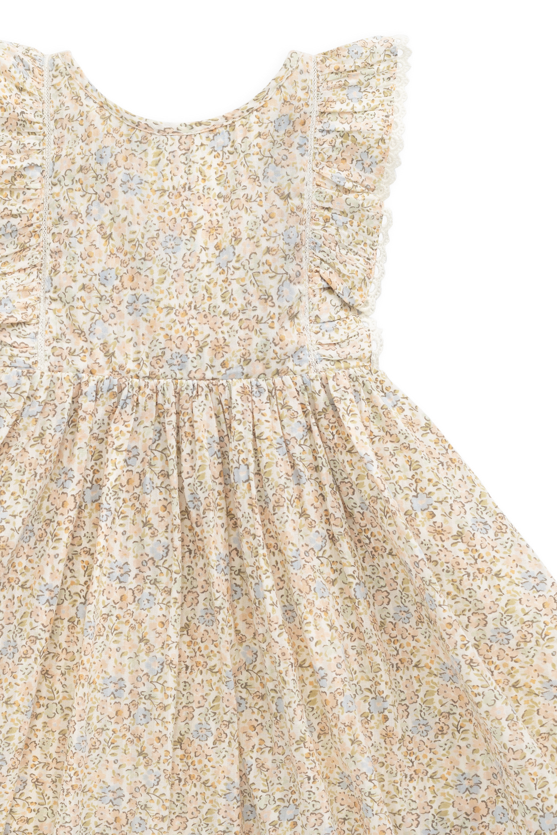 Organic Cotton Helene Dress - Tully Peach Childrens Dress from Jamie Kay USA