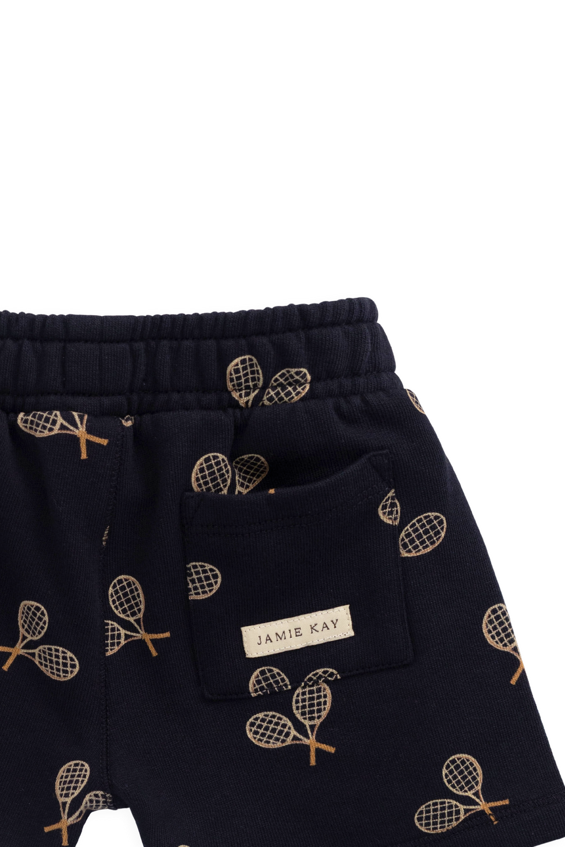 Organic Cotton Jalen Short - Racquet Navy Childrens Shorts from Jamie Kay USA