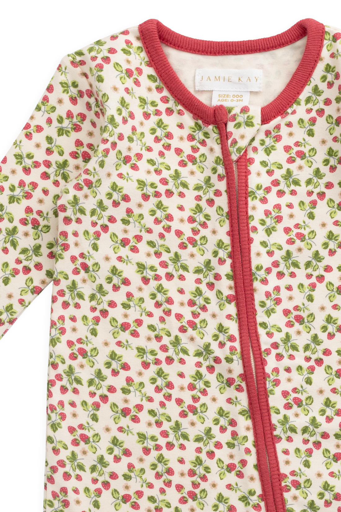 Organic Cotton Jude Onepiece - Cottage Strawberries Childrens Onepiece from Jamie Kay USA