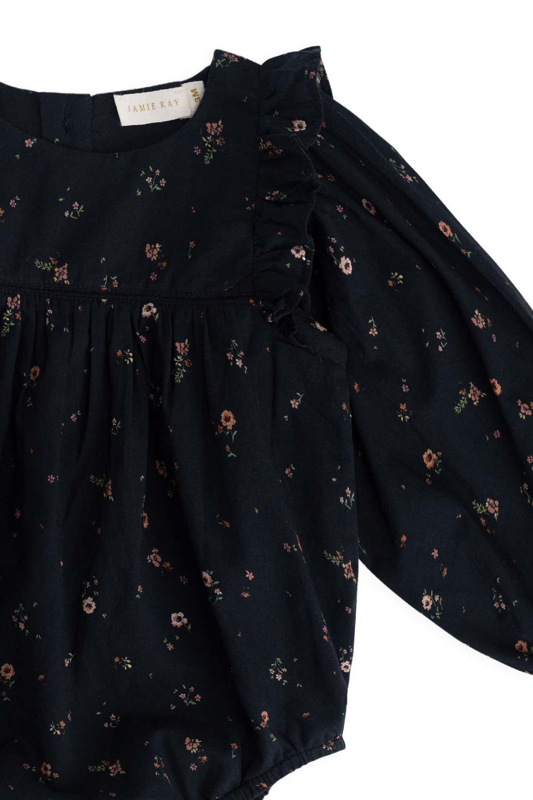 Organic Cotton Kaianna Playsuit - Eloise Navy Childrens Playsuit from Jamie Kay USA