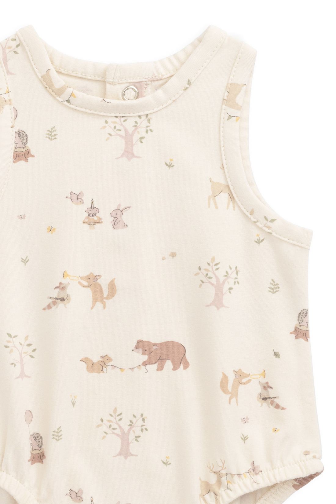Organic Cotton Lionel Playsuit - Party Animals Childrens Playsuit from Jamie Kay USA