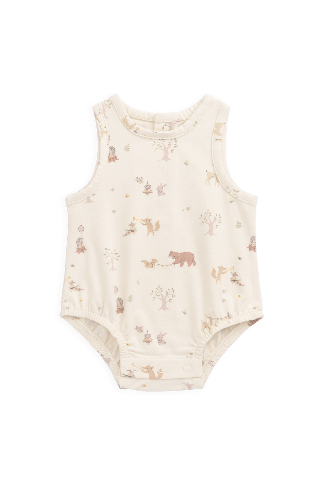 Organic Cotton Lionel Playsuit - Party Animals Childrens Playsuit from Jamie Kay USA