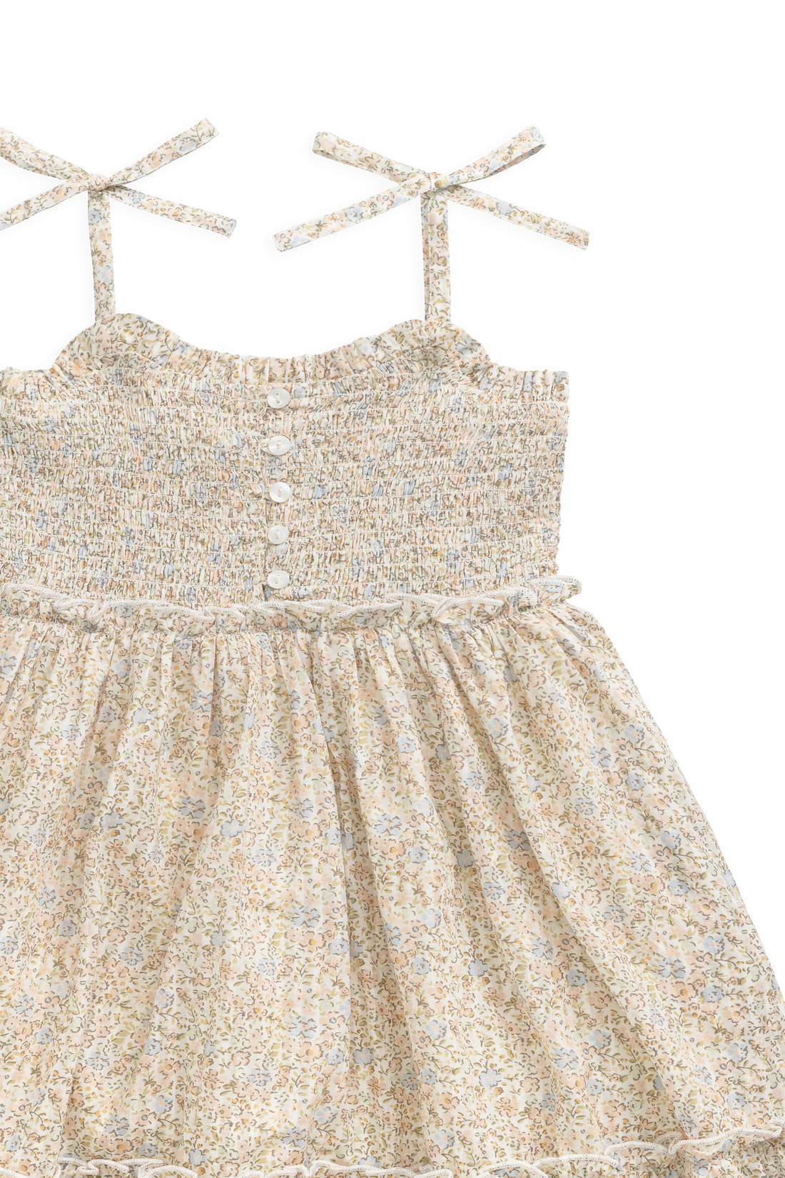 Organic Cotton Maude Dress - Tully Peach Childrens Dress from Jamie Kay USA