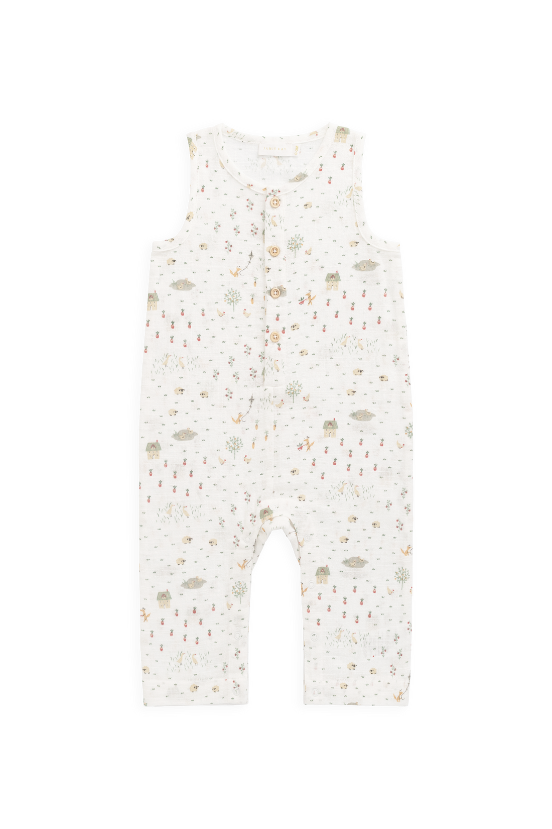 Organic Cotton Milo Jumpsuit - Countryside Life Tofu Childrens Jumpsuit from Jamie Kay USA