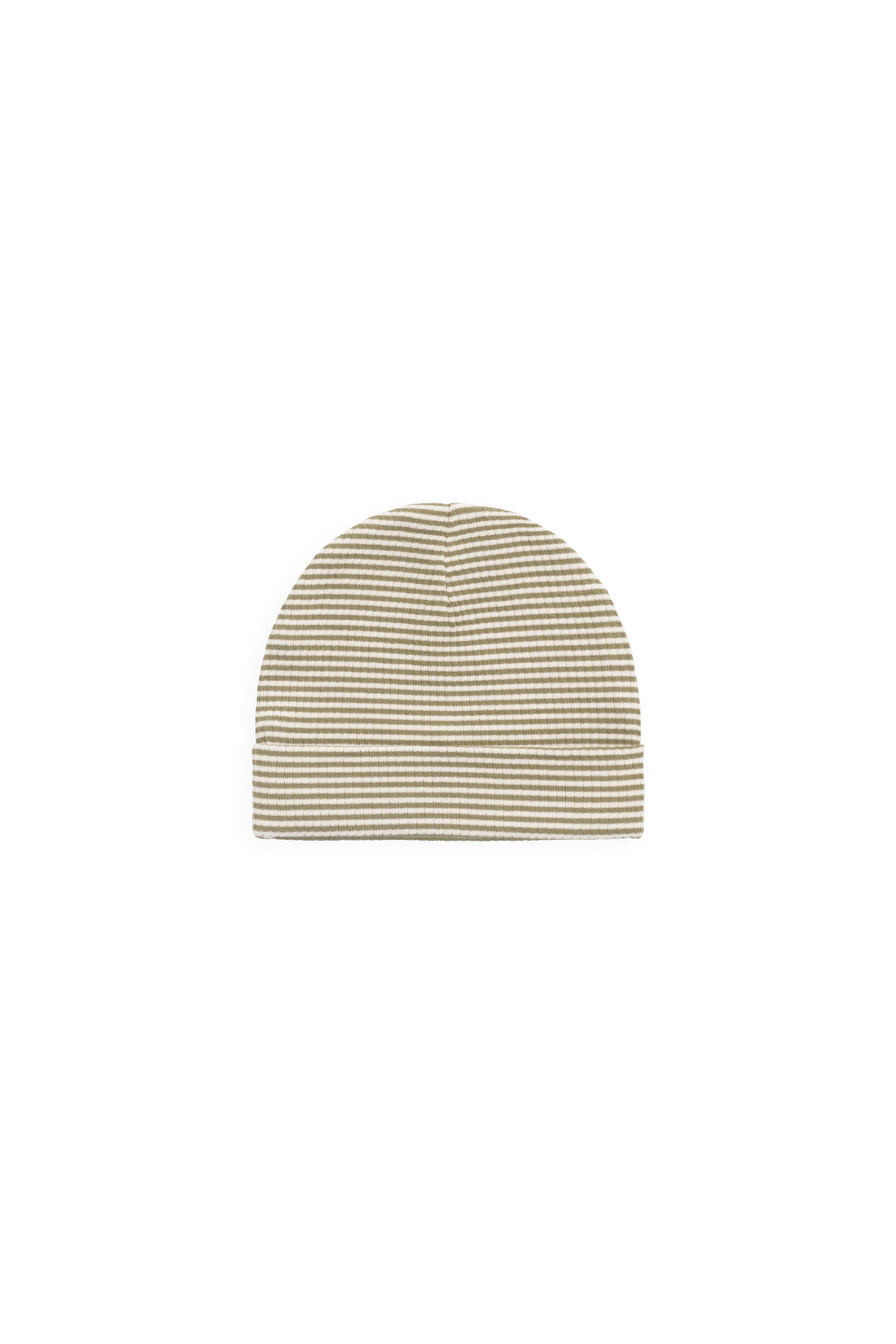 Organic Cotton Modal Marley Beanie - Petite Stripe Avocado Oil / Cloud Childrens Beanie from Jamie Kay USA