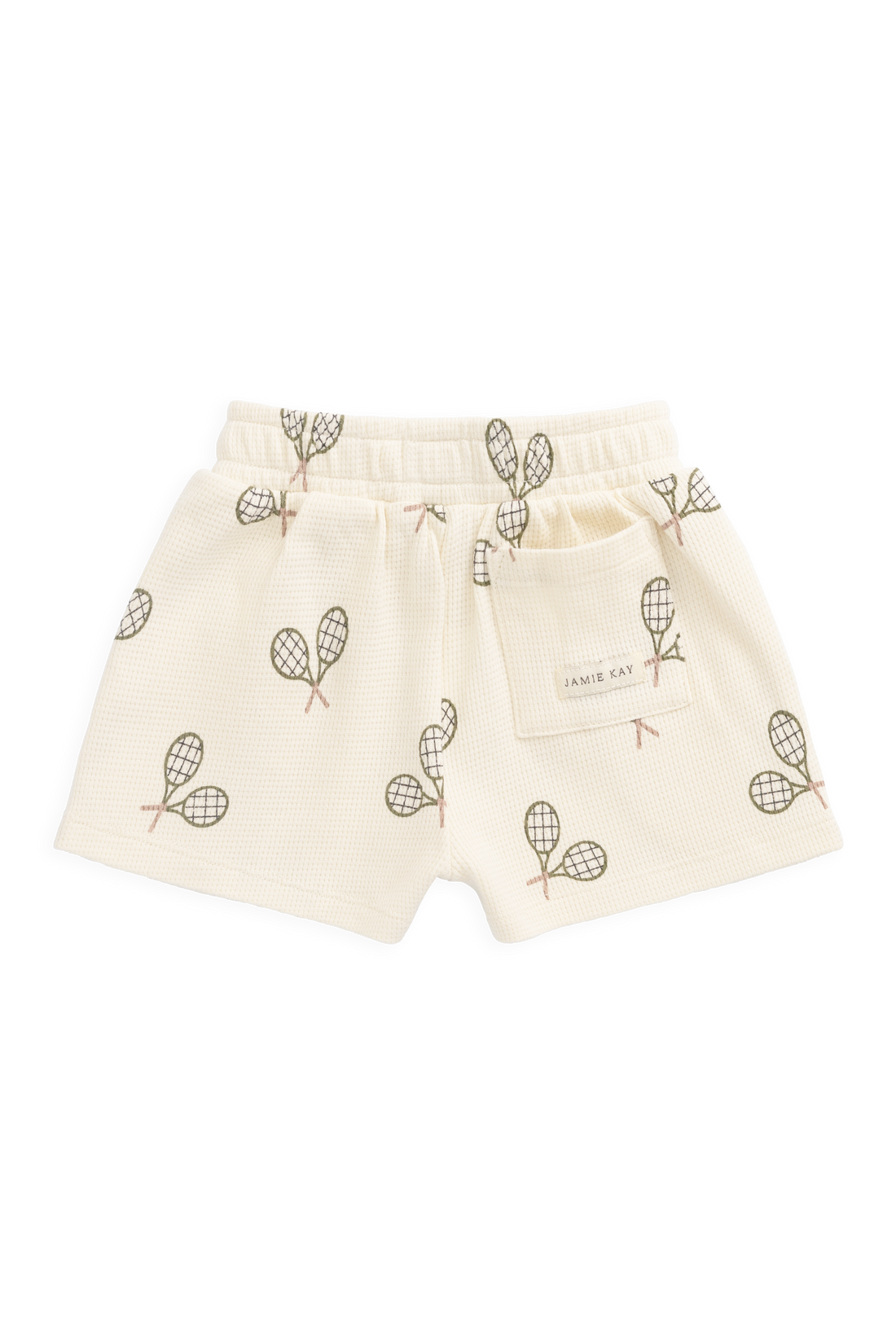Organic Cotton Waffle Leith Short - Racquet Tofu Childrens Shorts from Jamie Kay USA